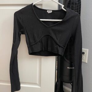 Small Black Cropped Garage Top